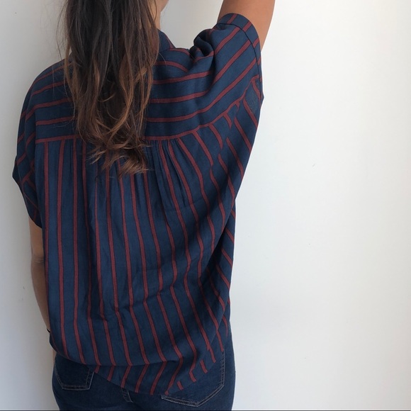Madewell drapey central shirt in Cornelia stripe - Picture 4 of 8